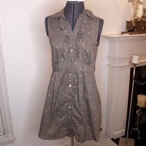 THEME dress small collared button up floral
